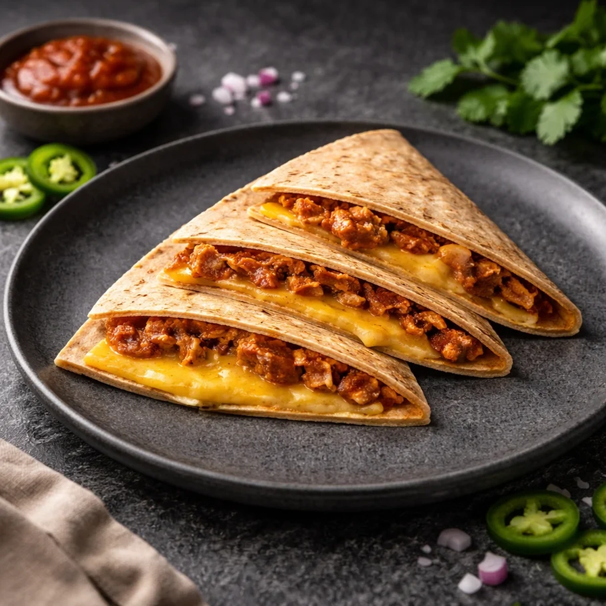 Two Cheese & Chicken Tinga Quesadilla Image
